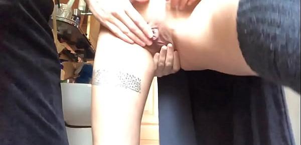 My school teacher made me squirt in a school toilet - real foamy orgasm